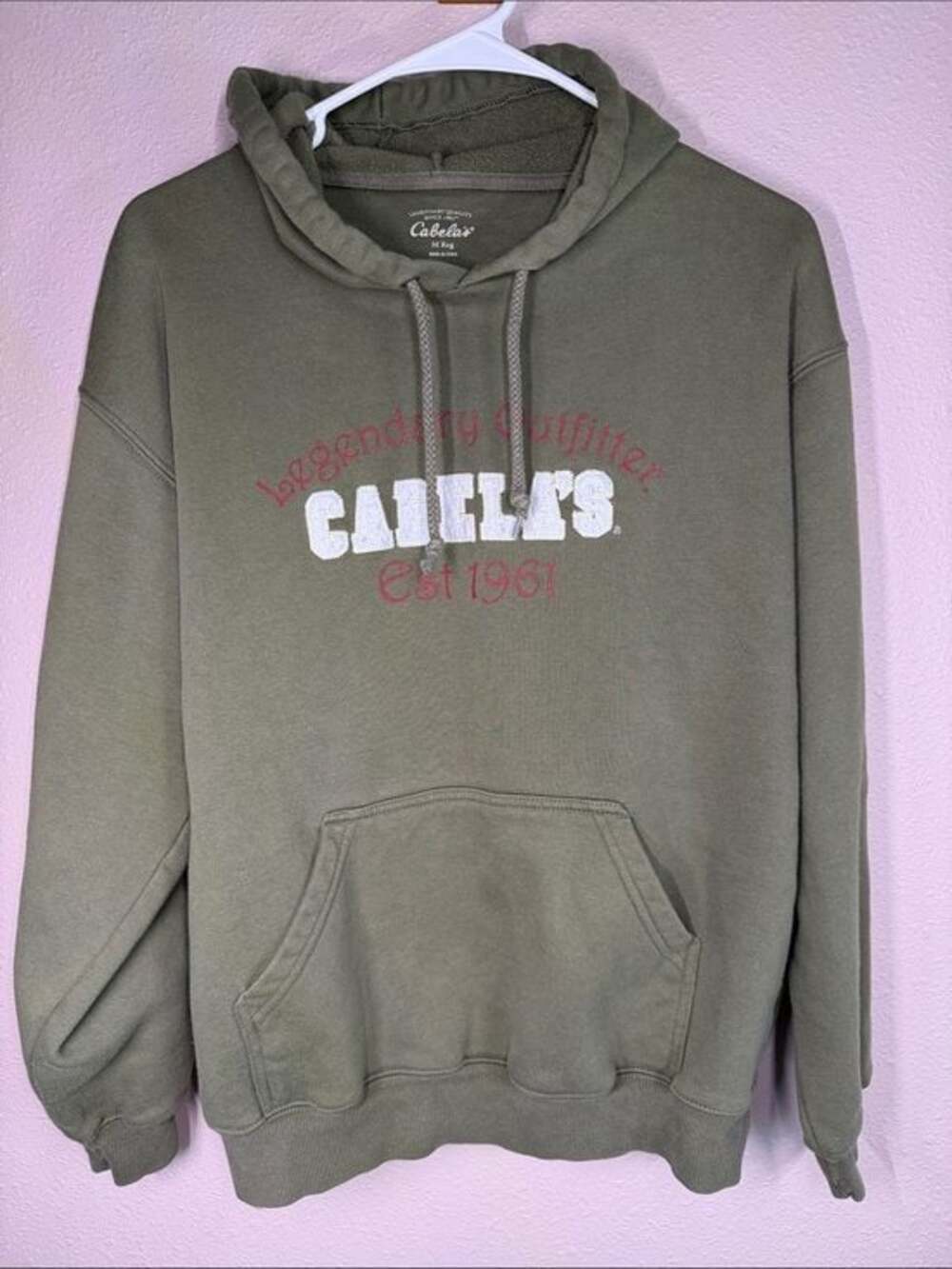 Cabela's Olive Green Logo Hooded Sweatshirt